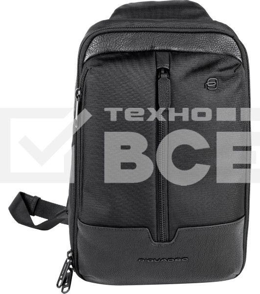 Рюкзак слинг мужской Piquadro Marcel CA6448W138/N черный нейлон/натур.кожа