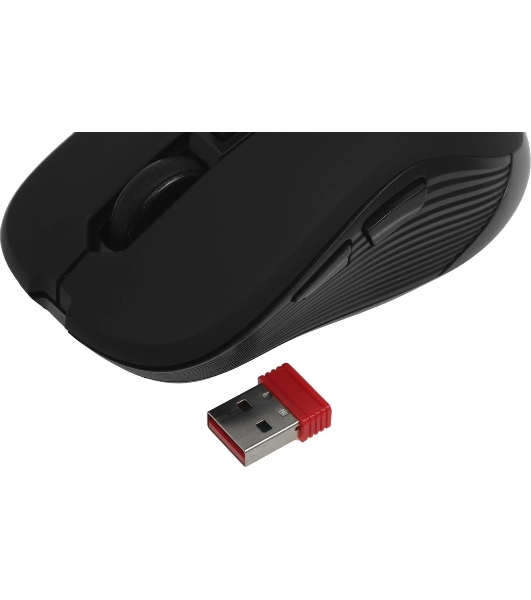 Мышь беспроводная Defender Gassa MM-105 черный, 1600 dpi, радиоканал, USB, кнопки - 6