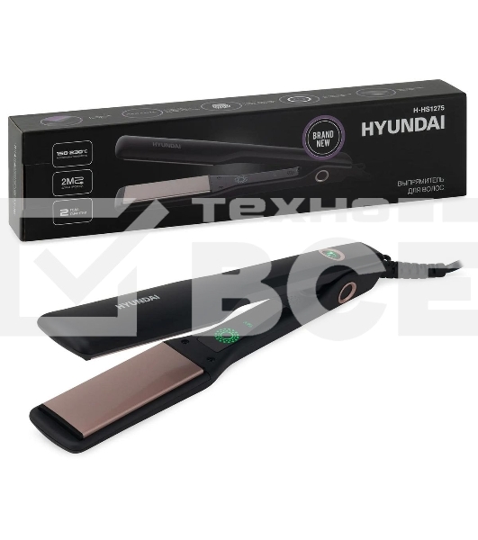 Выпрямитель Hyundai H-HS1275 50Вт черный (макс.темп.:230С)