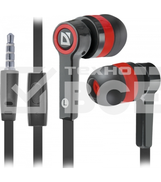 Наушники Defender Pulse 420 черный/красный