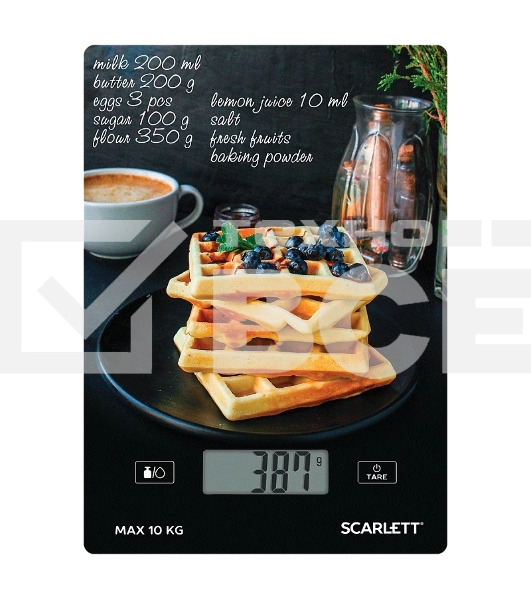 Весы кухонные Scarlett SC-KS57P75 (Вафли)