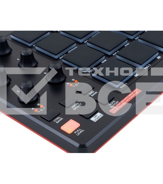 Контроллер MIDI AKAI MPD218 черный, 16 пэдов, 6 энкодеров, USB-B