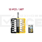 Набор бит 14 шт c держателем Deli DL251201 (SL4,SL5,SL6,PH0,PH1,PH2,PH3,T15,T20,T25,H5,H6,PZ1,PZ2), сталь S2, пласт.держатель, фото6