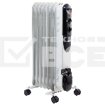 Масляный обогреватель MTX OCH-1500, белый, 1500 Вт, 15 м2, термостат, фото 1