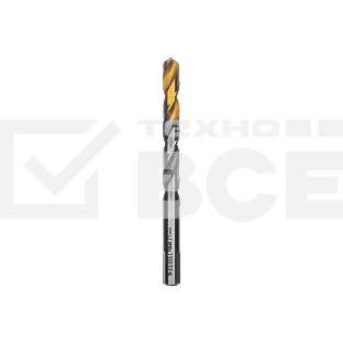 Сверло спиральное по металлу Denzel 11 x 142мм, Р6М5, Golden Tip, многогранная заточка