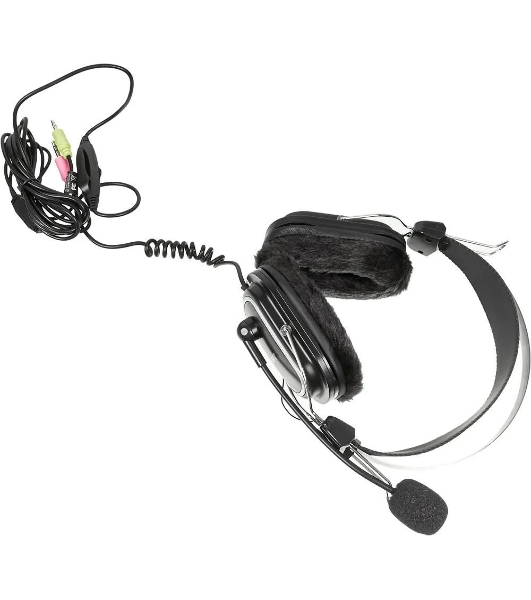 Гарнитура A4Tech HS-60 чёрный, проводная, 3.5 мм