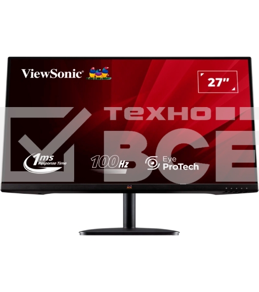 Монитор 27' ViewSonic VA2732-H-2 IPS 1920x1080, 100 Гц, 1 мс (MPRT), 16:9, 250 кд/м², VGA, HDMI 1.4, HDR10, Adaptive-Sync, черный