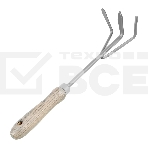 Рыхлитель трехзубый Palisad LUXE 100х345 мм, стальной, рукоятка из ясеня, фото6