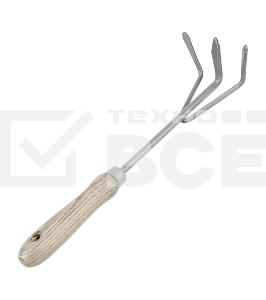 Рыхлитель трехзубый Palisad LUXE 100х345 мм, стальной, рукоятка из ясеня