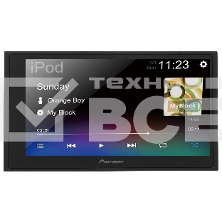 Автомагнитола Pioneer DMH-A345BT, 2 DIN, 6.8', Bluetooth, USB Type-A, AUX, пульт ДУ