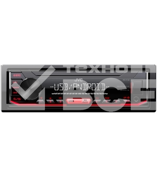 Автомагнитола JVC KD-X152M, 1 DIN, USB Type-A, AUX, съёмная панель