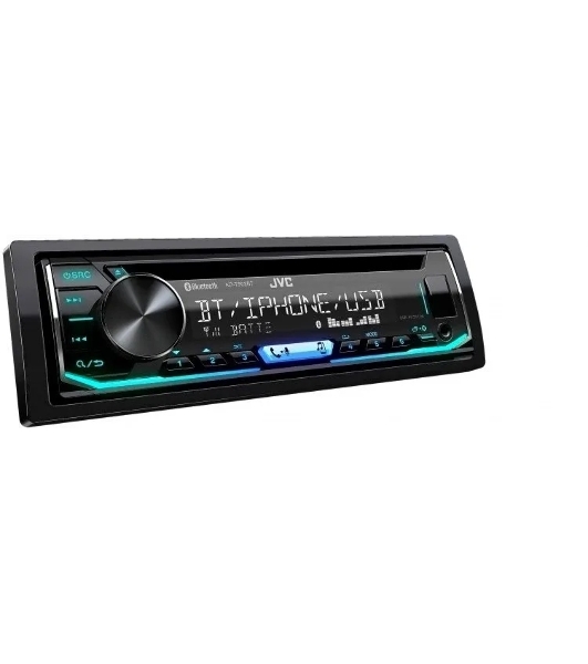 Автомагнитола JVC KD-T902BT, 1 DIN, CD, Bluetooth, USB Type-A, AUX, пульт ДУ, съёмная панель