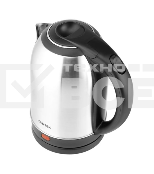 Чайник Centek CT-0037 (матовый) металл 2,0л, 2200W, большой объём, хромированная вставка