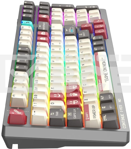 Клавиатура A4Tech Bloody WS98 Pixels Red беспроводная USB, Bluetooth/Радиоканал темно-серый/белый