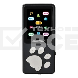 Плеер Hi-Fi Flash Digma S4 8Gb черный/серый/1.8