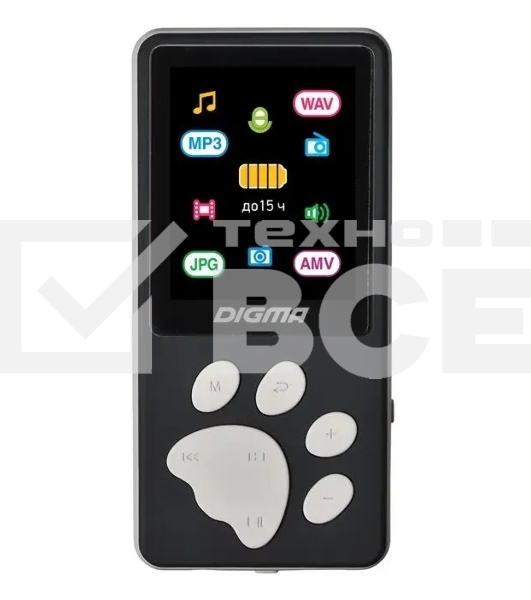 Плеер Hi-Fi Flash Digma S4 8Gb черный/серый/1.8