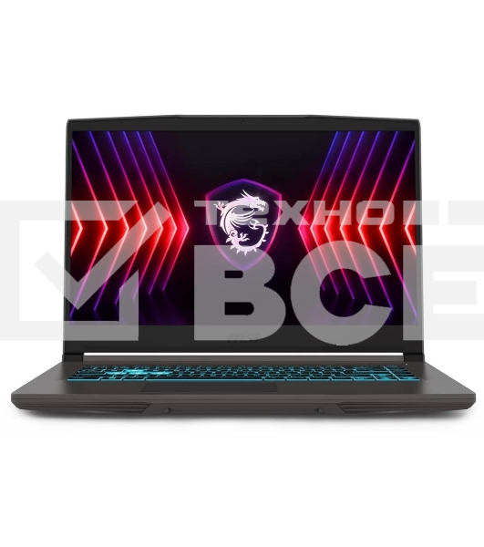 Ноутбук MSI Thin 15 B13UCX-2649XRU i5-13420H 8Gb+8Gb SSD 512Gb NVIDIA RTX 2050 4Gb 15,6 FHD IPS Cam 52.4Вт*ч Free DOS Серый 9S7-16R831-2649-16G