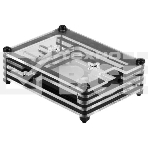 Корпус Qumo, 9-слойный акриловый + вентилятор, Raspberry Pi 4 , black transparent(RS041), фото4