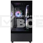 Корпус 1STPLAYER MIKU Mi5 ARGB Black / mATX / 3x120mm ARGB fans / Mi5-BK-2FC7R-1FC7, фото2