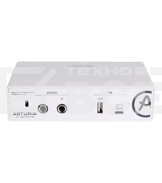 Аудиоинтерфейс USB Arturia MiniFuse 1 White [800111] 24бит/192кГц, комбинированный разъем XLR и 6.3 мм для записи инструментов и вокала с фантомным питанием 48 В, выходы на монитор (L/R Jack), выход для наушников