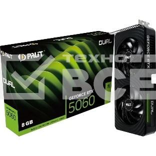 Видеокарта Palit RTX5060 DUAL NV RTX5060 8Gb 128bit GDDR7 2280/28000/HDMIx1/DPx3/HDCP Ret NE75060019P1-GB2063D PCI-E 5.0