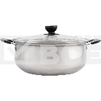 Кастрюля Promo, объем 2,9 л, из нержавеющей стали с крышкой из жаропрочного стекла 104615, фото 1