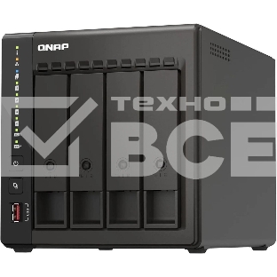 Сетевое хранилище SMB QNAP TS-453E-8G NAS, 4-tray w/o HDD. 2xHDMI-port. 4-core Celeron J6412 2-2.6 GHz, 8Gb DDR, 2x2.5Gb LAN, 2 x M.2 2280 PCIe Gen 3 x2, 2x USB 3.2 Gen 2 (10Gbps) Port, 2x USB 2.0 port