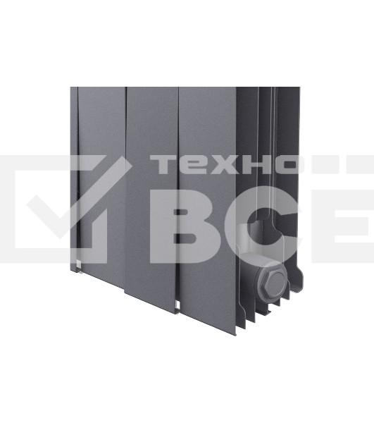 Радиатор биметаллический Royal Thermo PianoForte 500 Серебристый VR80 - 8 секц.
