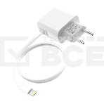 Сетевое зарядное устройство Maxvi CHL-242L 2хUSB 2.4A + литой кабель Lightning 1.2м, белый, фото5