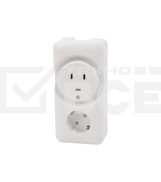 Розетка РШ/Евро Rexant двойная для электрической плиты 32 А/16 A, 250 В, 2Р+РЕ (ОУ) белая