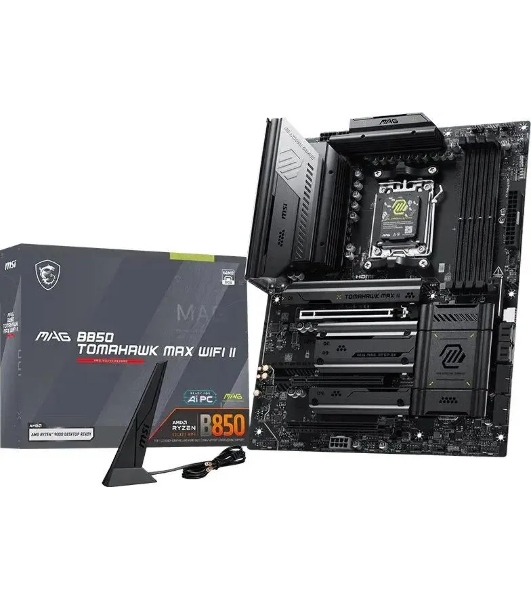 Материнская плата MSI MAG B850 TOMAHAWK MAX WIFI II Socket AM5 AMD B850 4xDDR5 ATX AC`97 8ch(7.1) 5Gigabit RAID+HDMI