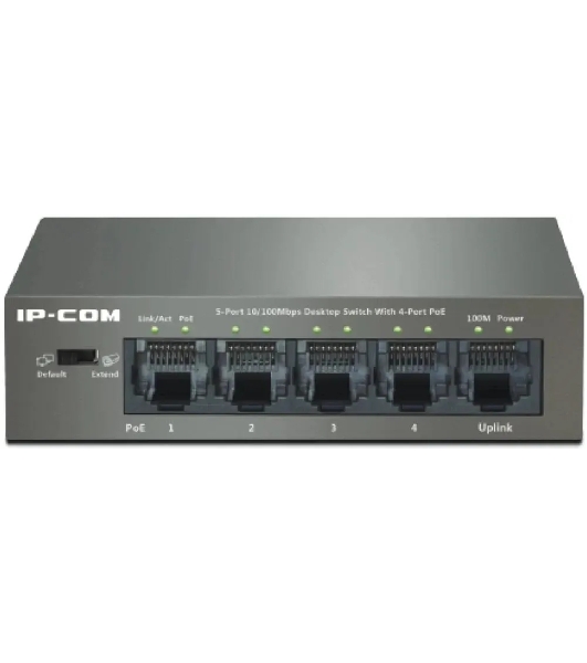 Коммутатор неуправляемый PoE IP-COM F1105P-4-63W 5*10/100Etherne, 802.3af/at, до 63Вт