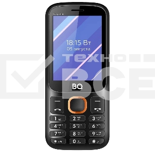 Мобильный телефон BQ 2820 Step XL+ черный/оранжевый