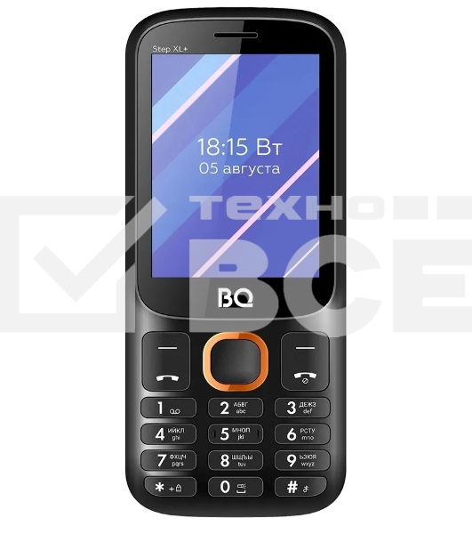 Мобильный телефон BQ 2820 Step XL+ черный/оранжевый