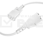 Кабель питания удлинитель GCR С13 - С14, 3*0,75mm, 0.5m, белый, фото2