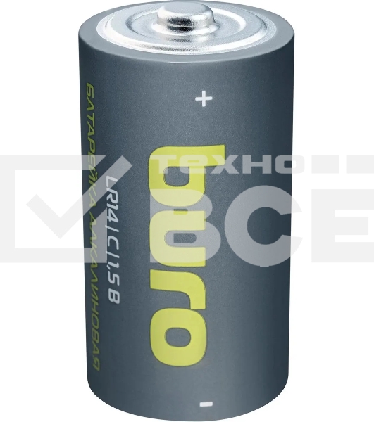 Батарея Buro Alkaline LR14 C 7500mAh (2шт) блистер, 1.5 В