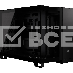 Компьютерный корпус без блока питания Corsair 2500X Airflow, Midi-Tower, TG, no fan, 2xUSB-A 3.2, 1xUSB 3.2 Type-C, mATX, mITX черный
