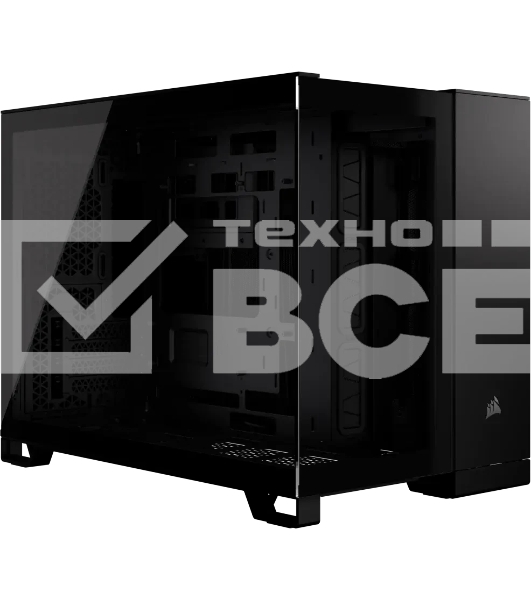 Компьютерный корпус без блока питания Corsair 2500X Airflow, Midi-Tower, TG, no fan, 2xUSB-A 3.2, 1xUSB 3.2 Type-C, mATX, mITX черный