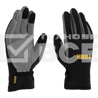 Перчатки универсальные Denzel 68088 искусственный мех, работа с сенсорным экраном, размер 10