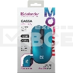 Мышь беспроводная Defender Gassa MM-105 бирюзовый, 1600 dpi, радиоканал, USB, кнопки - 6, фото3