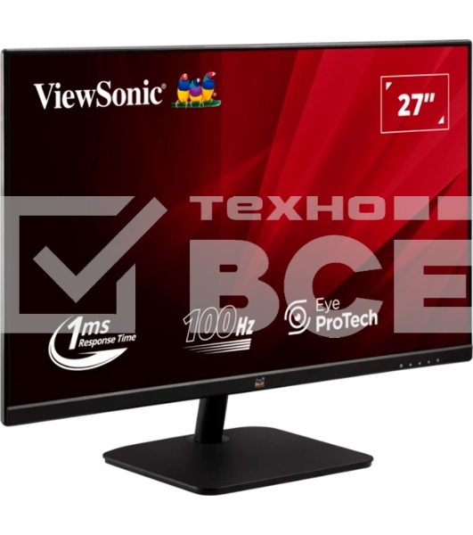Монитор 27' ViewSonic VA2732-H-2 IPS 1920x1080, 100 Гц, 1 мс (MPRT), 16:9, 250 кд/м², VGA, HDMI 1.4, HDR10, Adaptive-Sync, черный