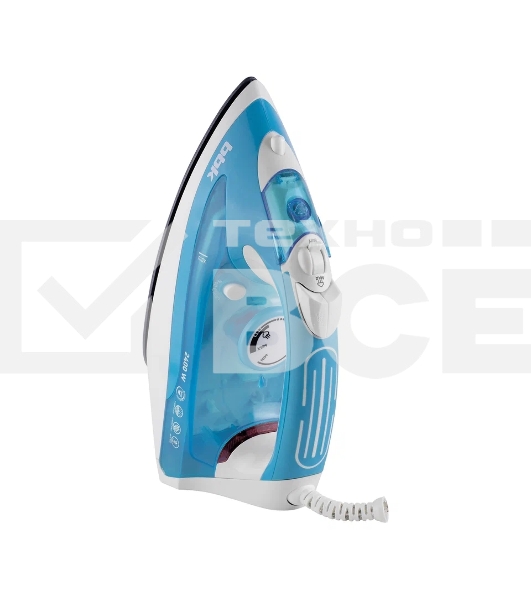 Утюг BBK ISE-2400 бирюзовый/белый, 2400 Вт, 35 г/мин, 140 г/мин, 280 мл