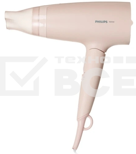 Набор для укладки волос Фен Philips BHP398/00 розовый, 1600 Вт, компактный + выпрямитель