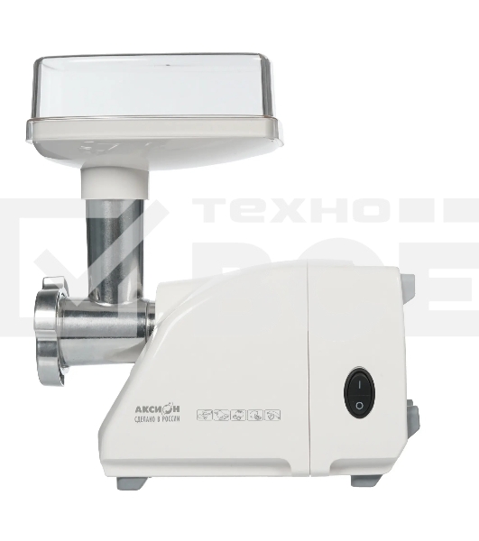 Мясорубка электрическая Аксион М14.01 белый, 600 Вт, 0.5 кг/мин, защита от перегрузки, насадки - 2