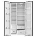 Холодильник Korting KNFS 94099 XN черная нержавеющая сталь двухкамерный 431/252л морозилка сбоку, No Frost, Side by Side, фото2