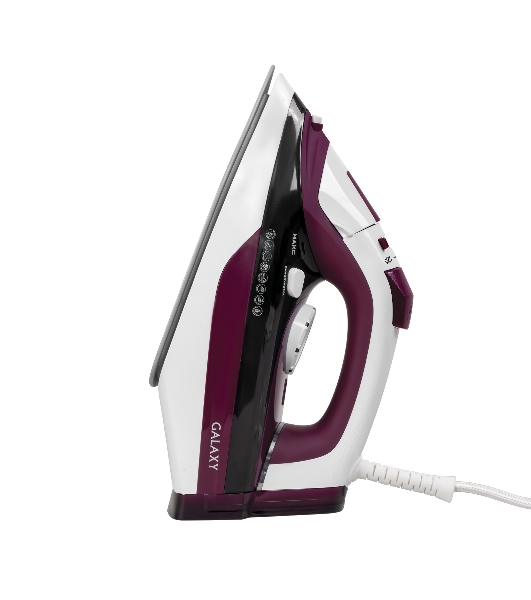 Утюг Galaxy Line GL 6108 бордовый/белый, 2400 Вт, 50 г/мин, 230 г/мин, 500 мл