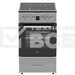 Плита электрическая DARINA PLS ECI241 616 1S серебристый, конфорок 4 электрических (индукционных), духовка 50 л, 50 см x 85 см x 60 см, фото 1