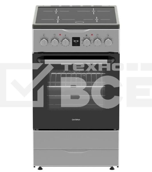 Плита электрическая DARINA PLS ECI241 616 1S серебристый, конфорок 4 электрических (индукционных), духовка 50 л, 50 см x 85 см x 60 см