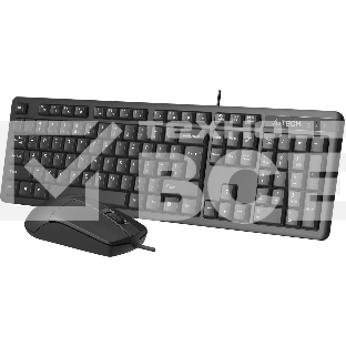 Клавиатура + мышь A4Tech KR-3330S клав:черный мышь:черный USB