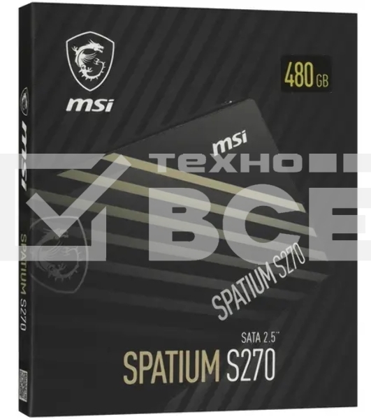 Накопитель SSD MSI SPATIUM S270, 480GB, 2.5